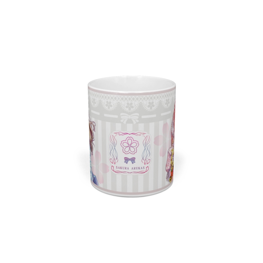 桜マグカップ白