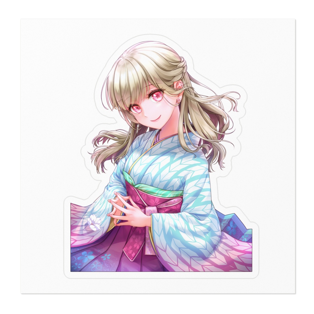 袴桜ステッカー