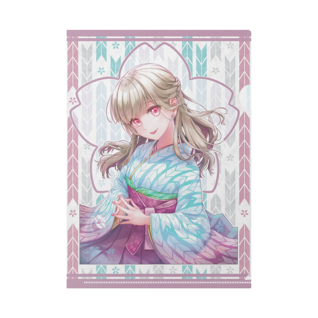 袴桜クリアファイル(白)