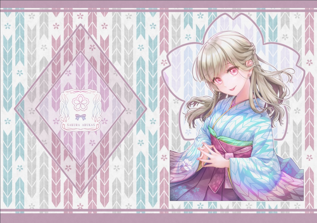 袴桜クリアファイル(白)