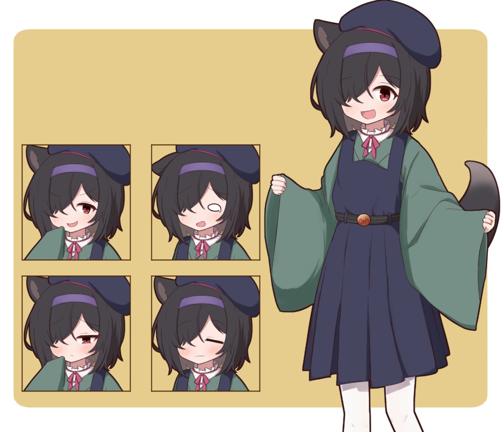 メカクレけもみみ少女　立ち絵