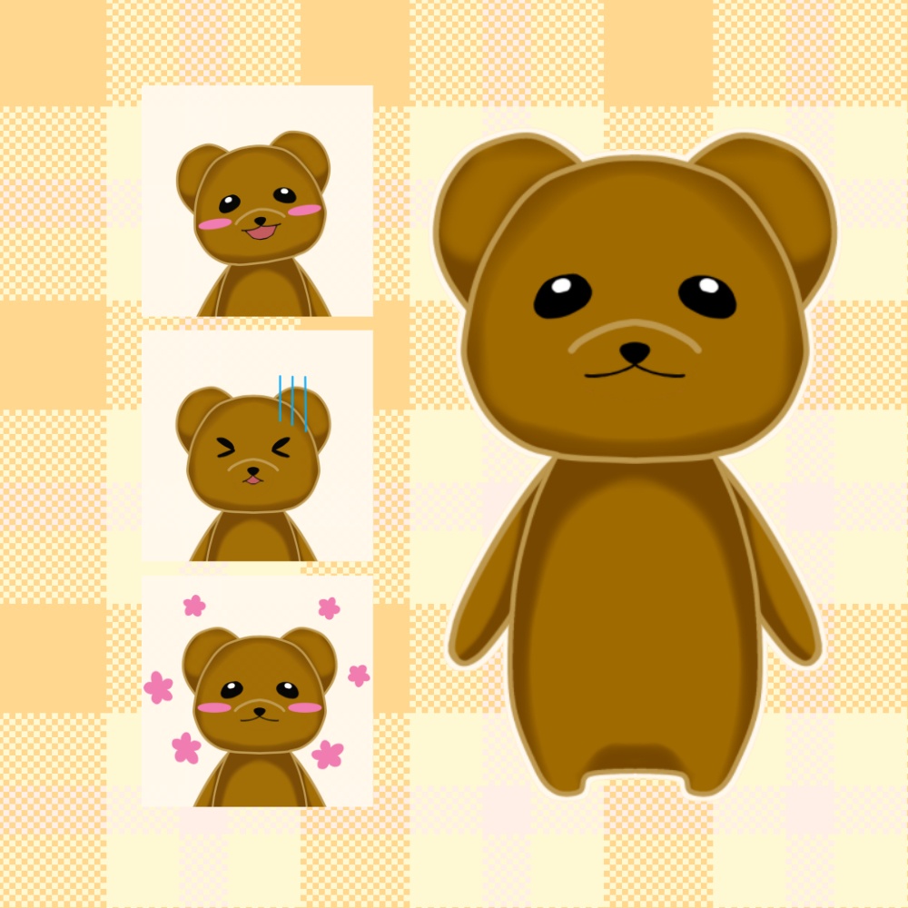 【汎用モデル】クマさん【Live2D】