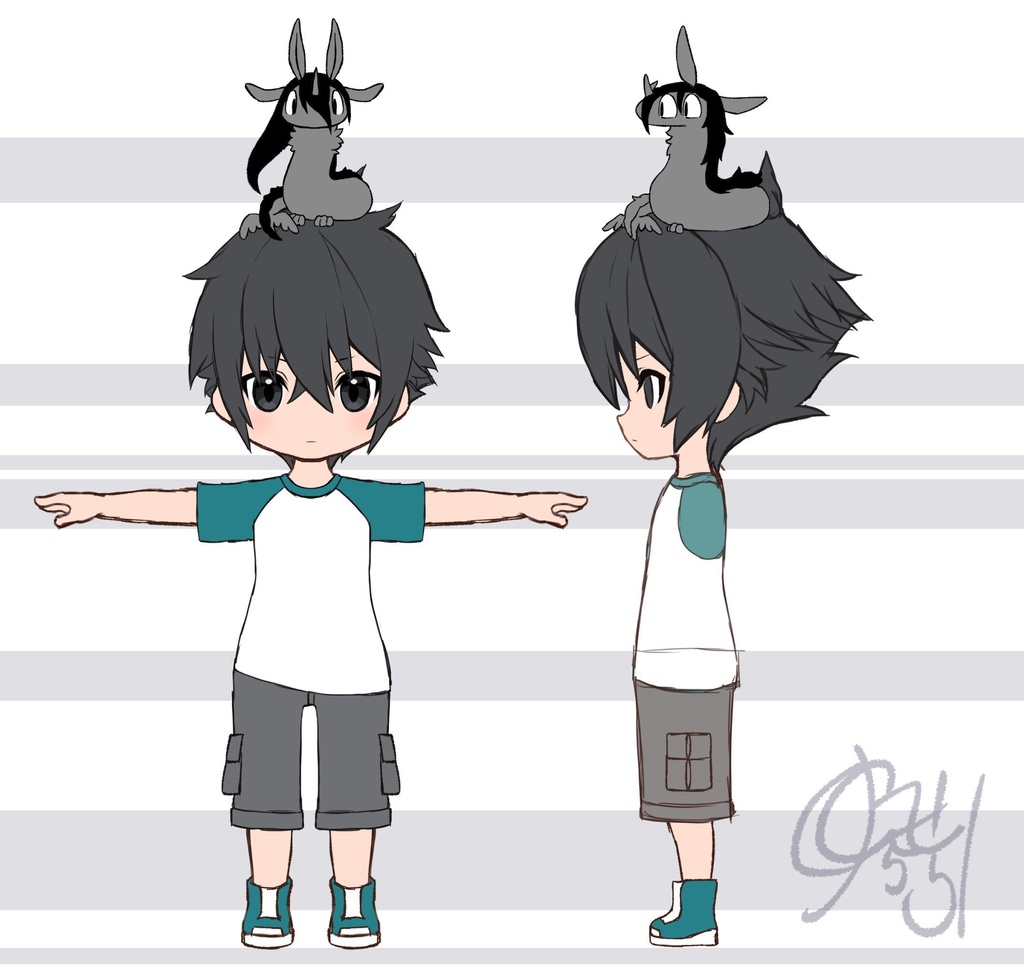 【VRChat想定】頭にのせられる!ミニヨロボシ【無料/Free】