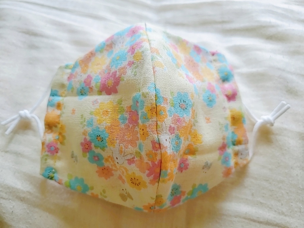 キッズマスク/春色うさぎ/B品