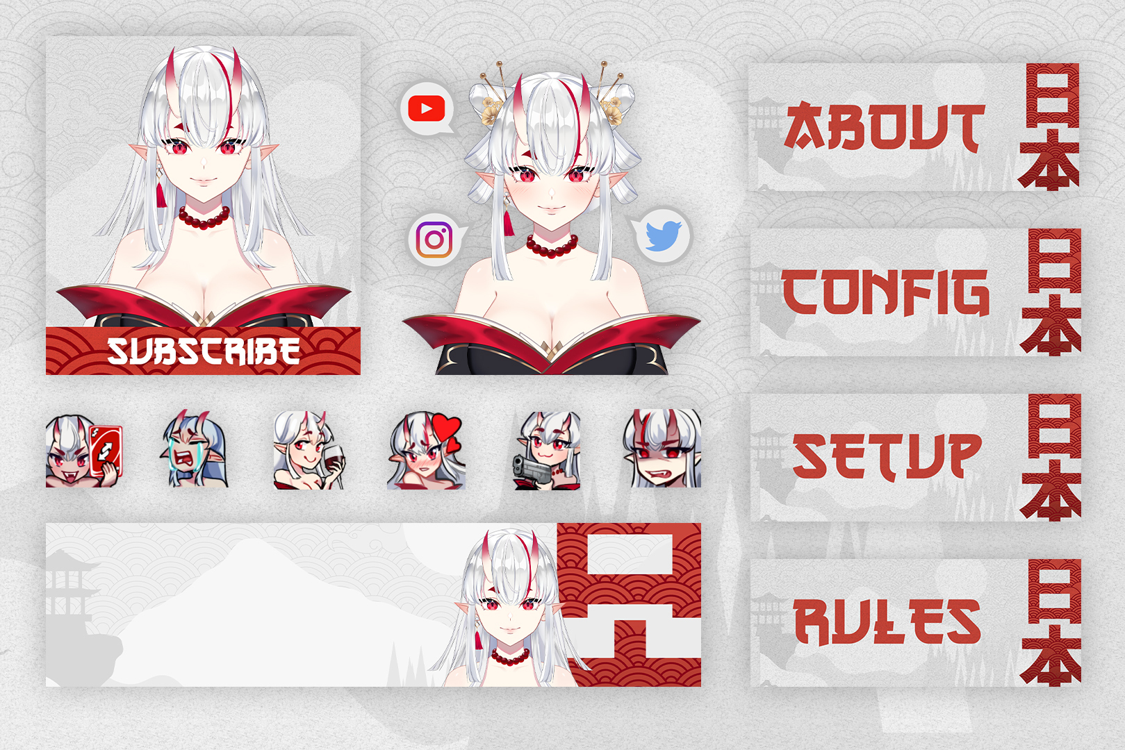 Oni VTuber Model - streamskins - BOOTH