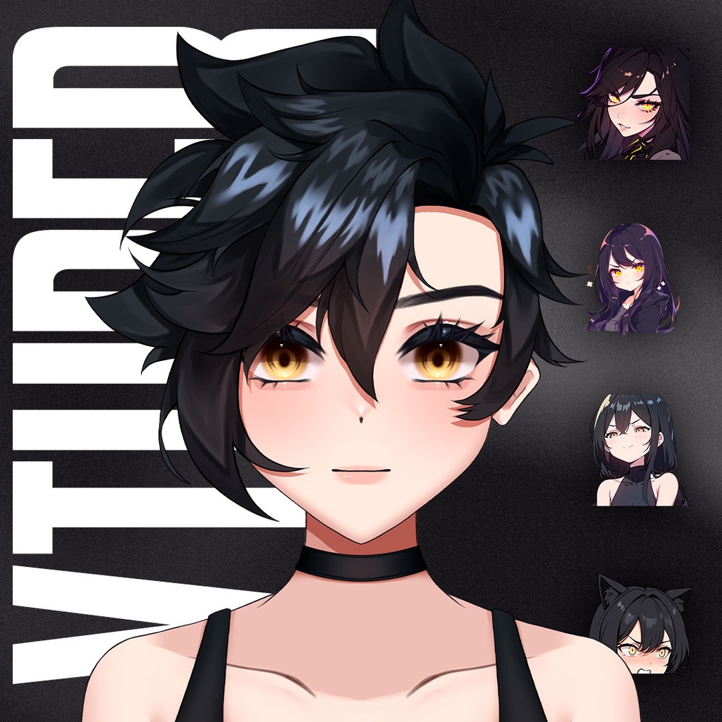 【live2dモデル】ガロタゴティカ Goth VTuber model - streamskins - BOOTH