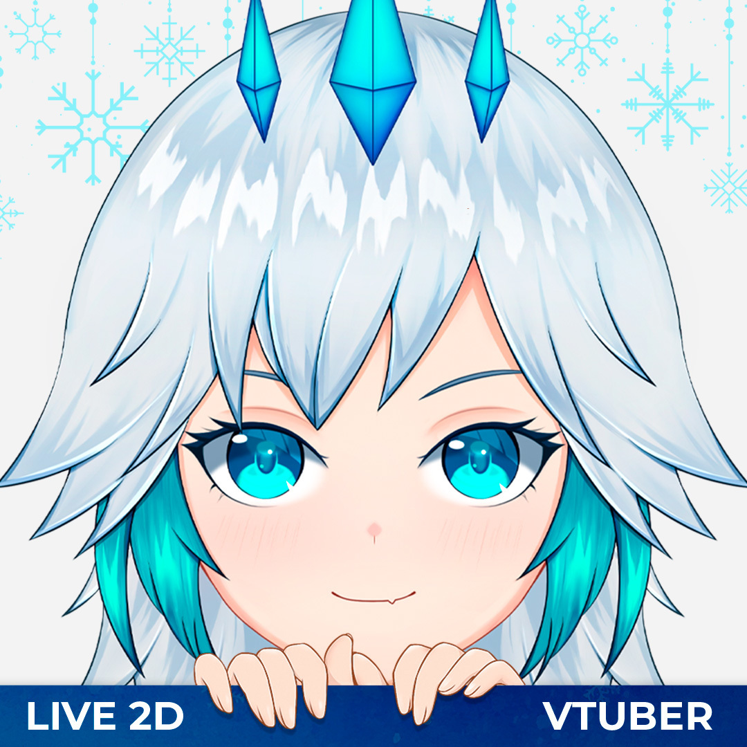 【live2dモデル】Ice Queen VTuber Model - streamskins - BOOTH