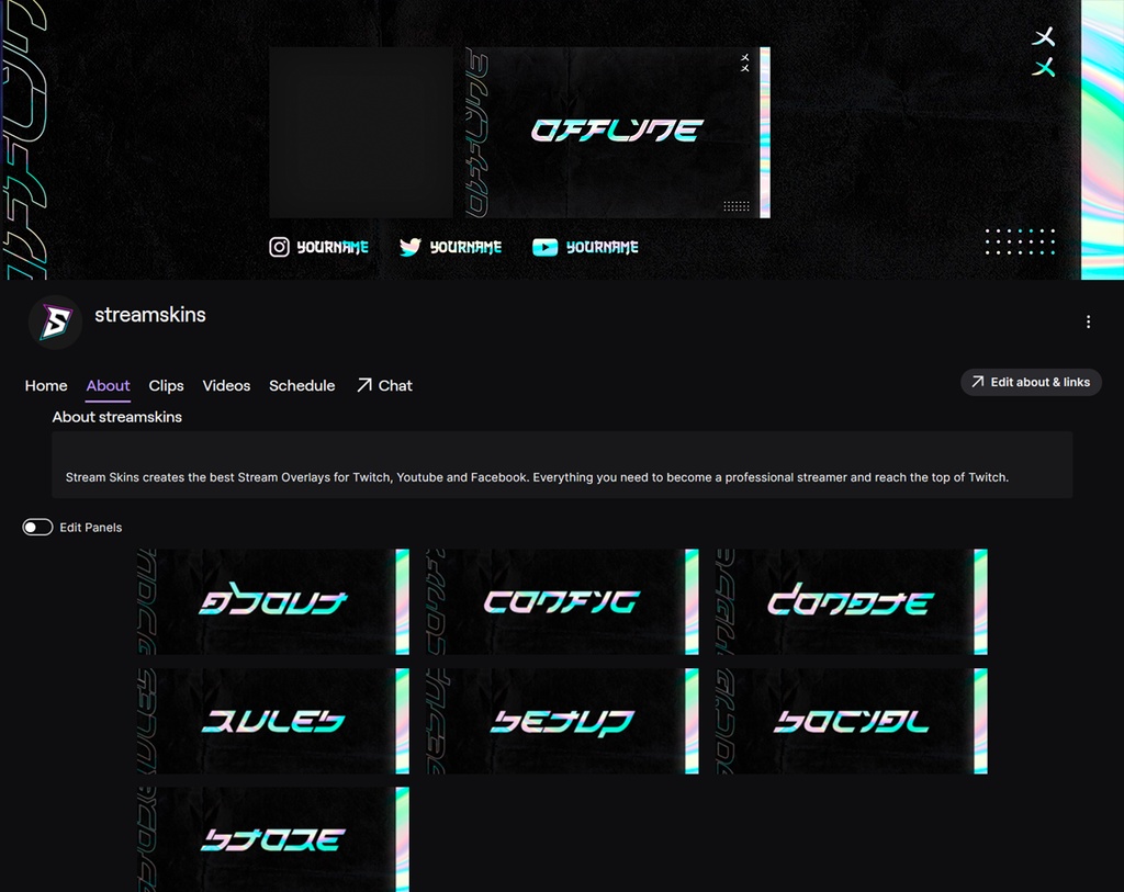 Twitchバナー/Twitch Banner:Prismatic
