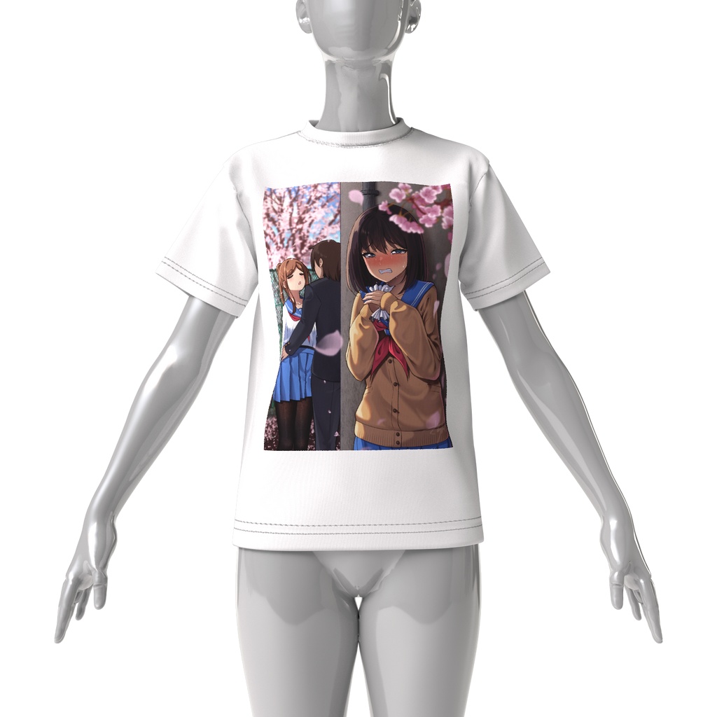 片思い(2026年ver.)ビッグシルエットTシャツ - 白 / Unrequited Love (2026 Ver.) Oversized silhouette T-Shirt - White