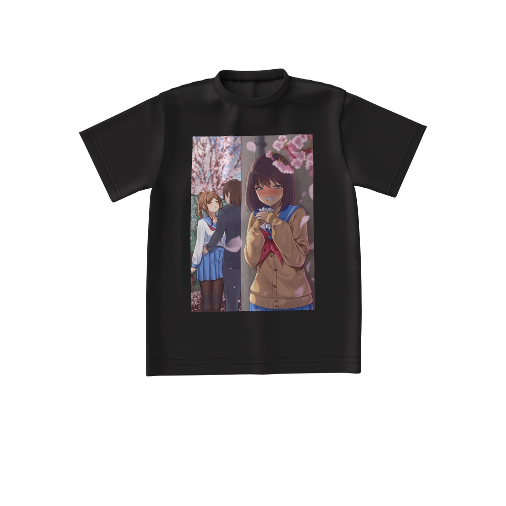 片思い(2026年ver.)ビッグシルエットTシャツ - 黒 / Unrequited Love (2026 Ver.) Oversized silhouette T-Shirt - Black