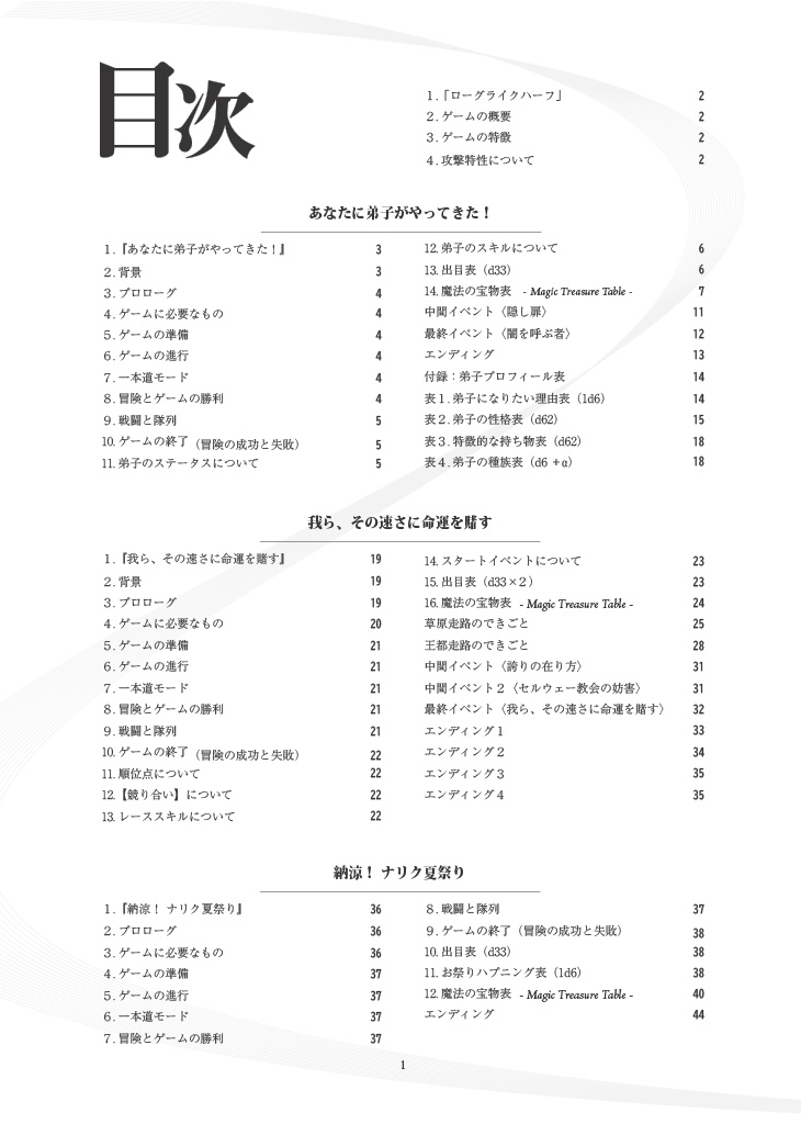 ローグライクハーフ個人製作シナリオ集『主人公は一日にして成らず』