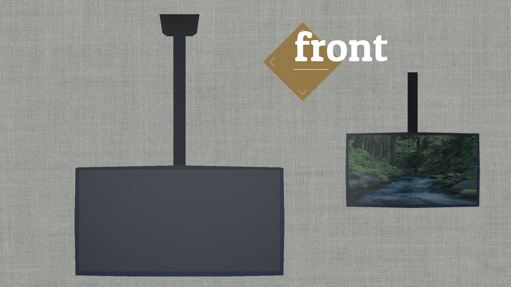 【3Dモデル】天井吊りモニター