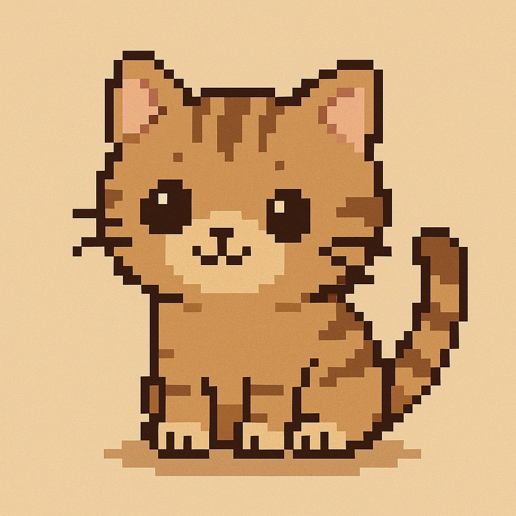 動物のピクセルアート