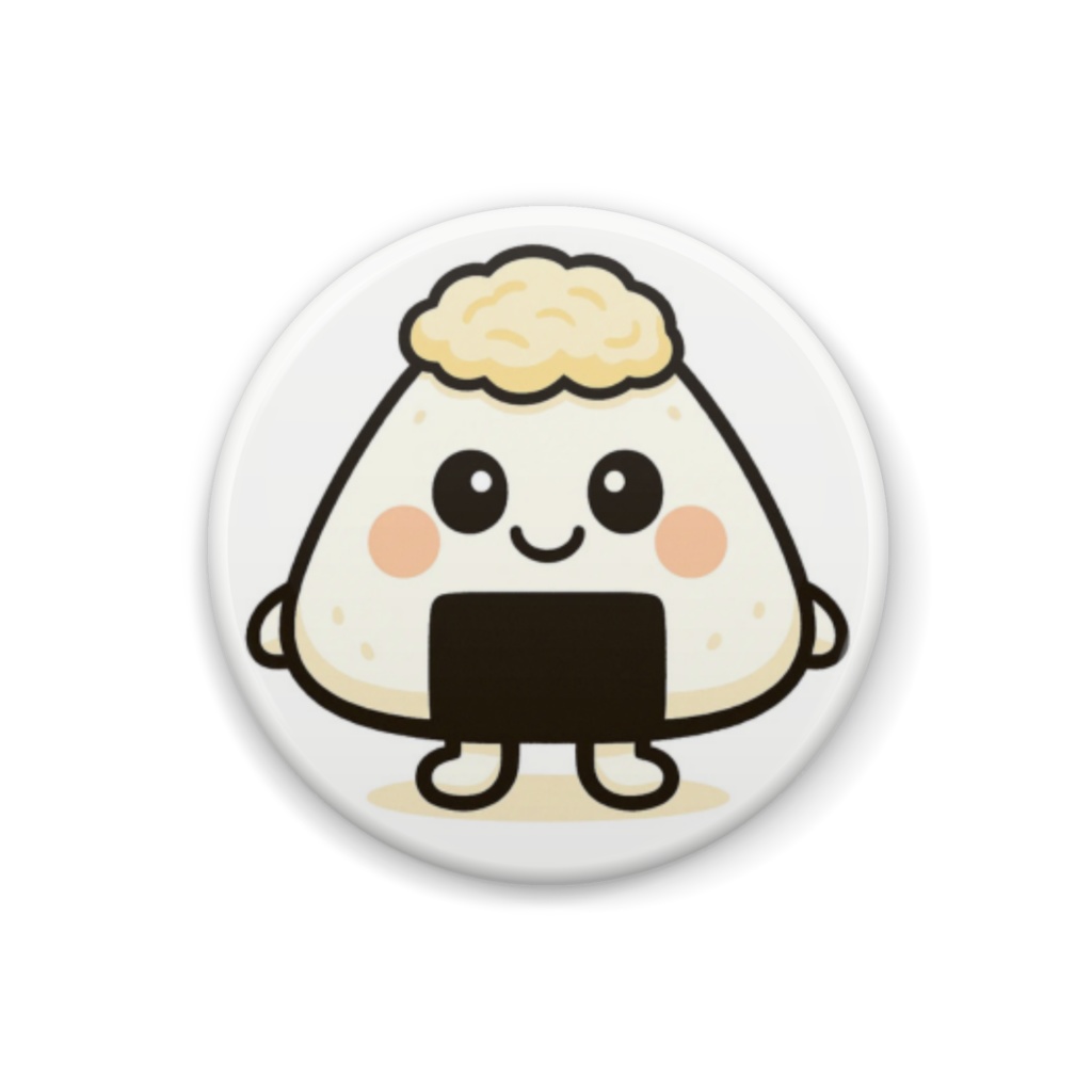 こめまる｜ほかほか白ごはん（ツナマヨ）缶バッジ