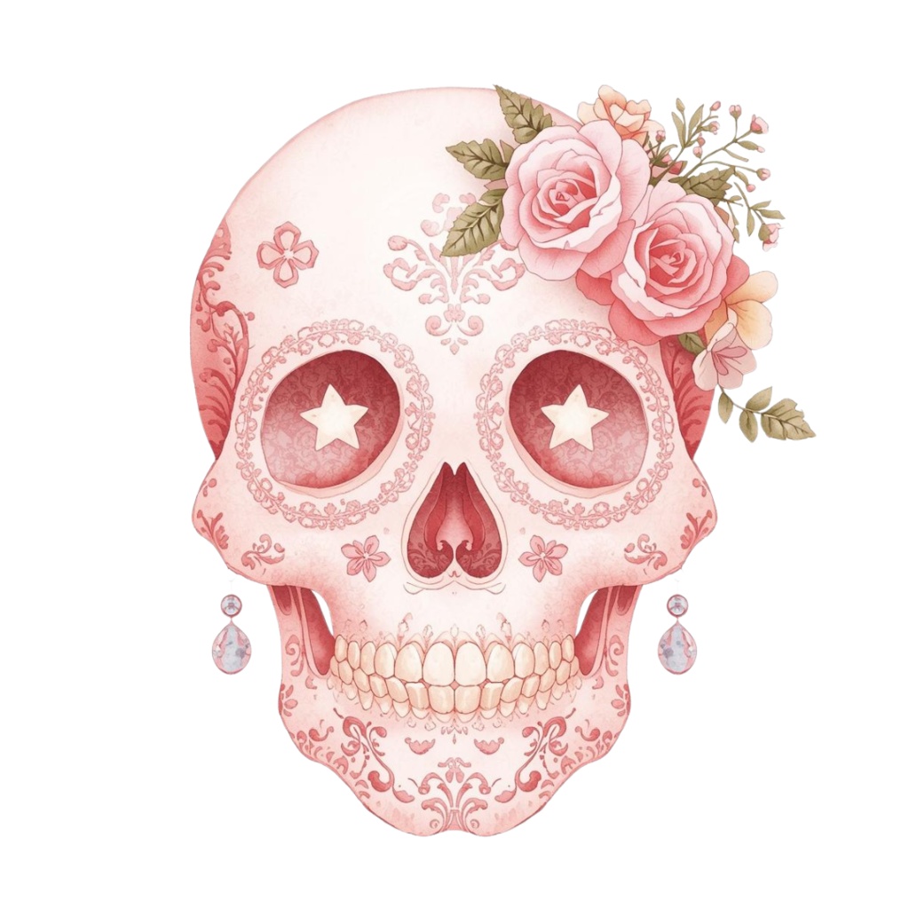 水彩風 ピンク アンティーク可愛い ハロウィン クリップアート セット(PNG背景透過/全20種類)