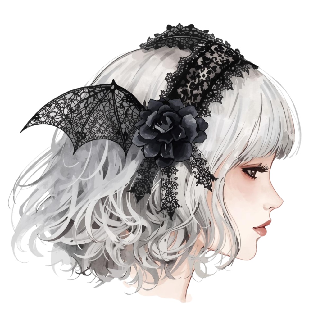 ゴシックスタイルの黒いハロウィンクリップアート20種