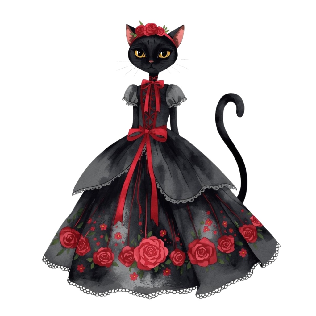 ゴシックスタイルの黒いハロウィンクリップアート20種