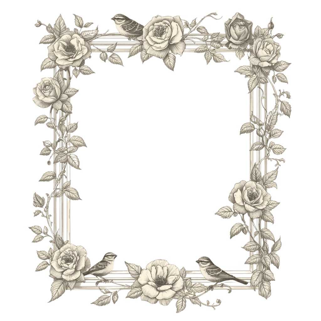 エレガントな草花の飾り枠クリップアート15種類 商用利用可