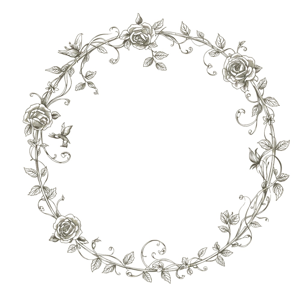 エレガントな草花の飾り枠クリップアート15種類 商用利用可