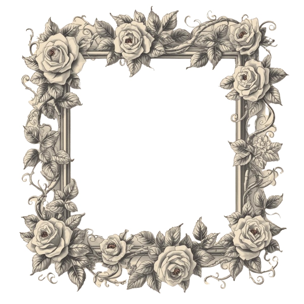 エレガントな草花の飾り枠クリップアート15種類 商用利用可