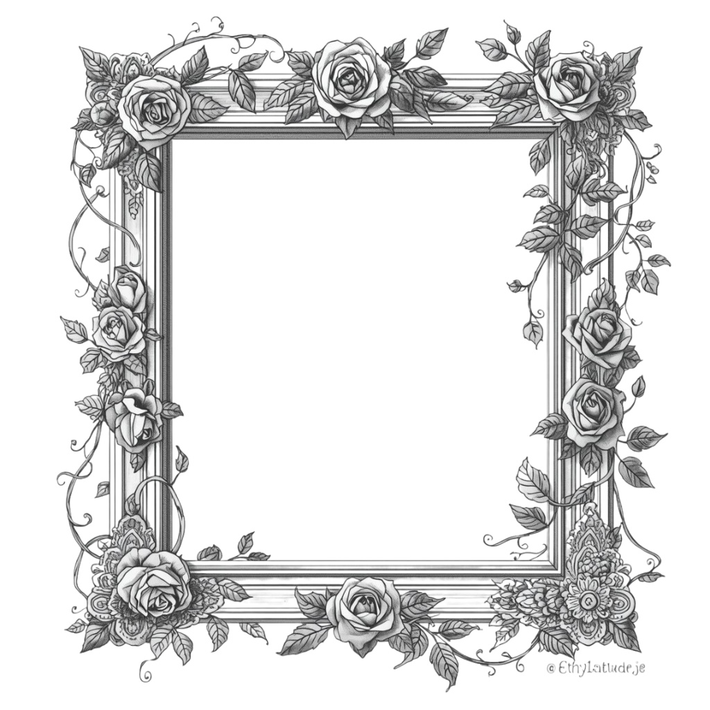 エレガントな草花の飾り枠クリップアート15種類 商用利用可