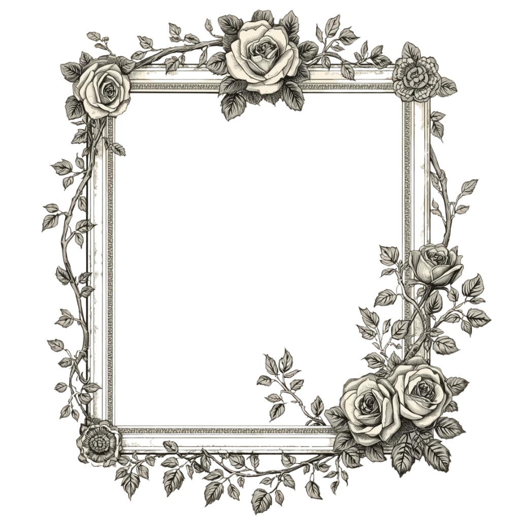 エレガントな草花の飾り枠クリップアート15種類 商用利用可