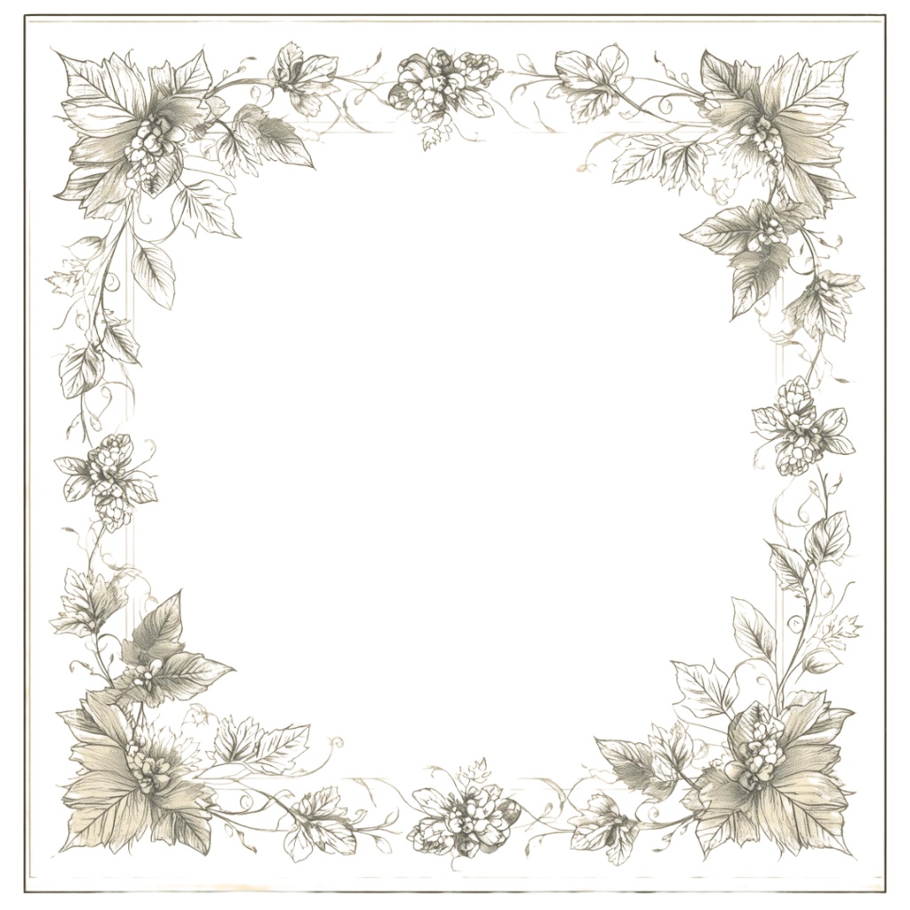 エレガントな草花の飾り枠クリップアート15種類 商用利用可
