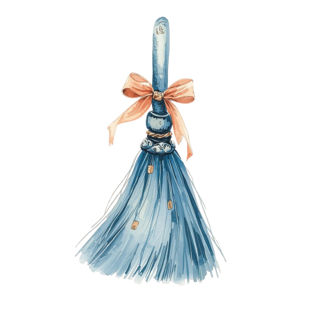 水彩ブルーアンティークハロウィンクリップアートセット(全20種・PNG)