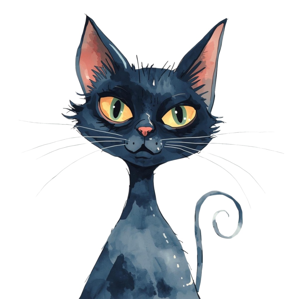 水彩ブルーアンティークハロウィンクリップアートセット(全20種・PNG)