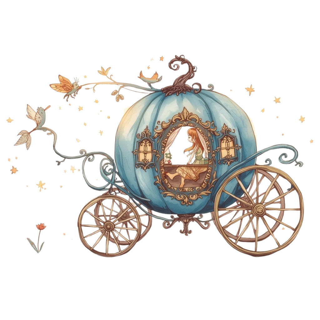 水彩ブルーアンティークハロウィンクリップアートセット(全20種・PNG)