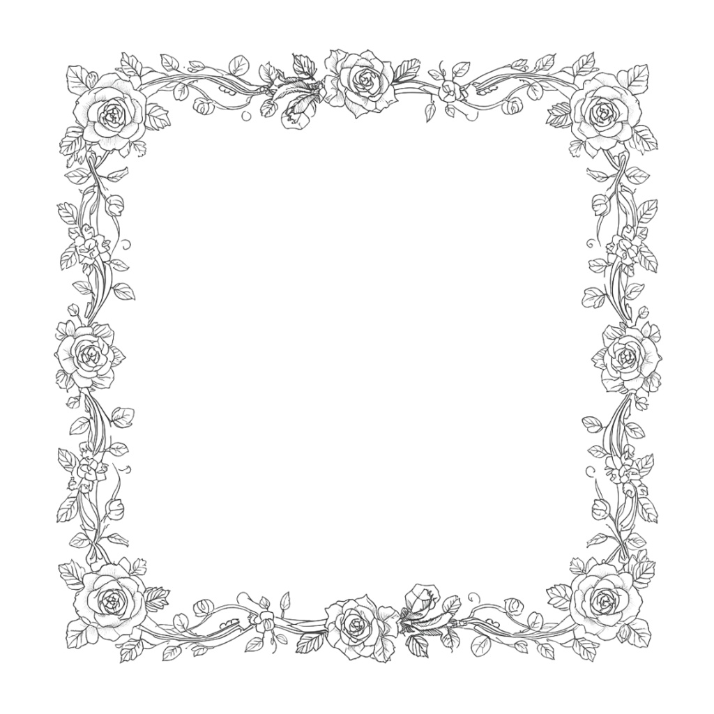 エレガントな草花の飾り枠クリップアート15種類 第2弾 商用利用可