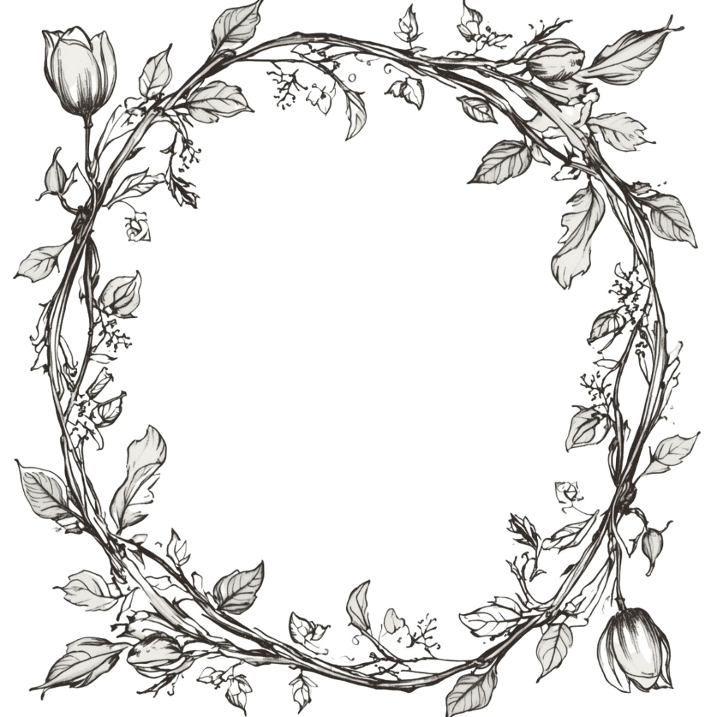エレガントな草花の飾り枠クリップアート15種類 第2弾 商用利用可