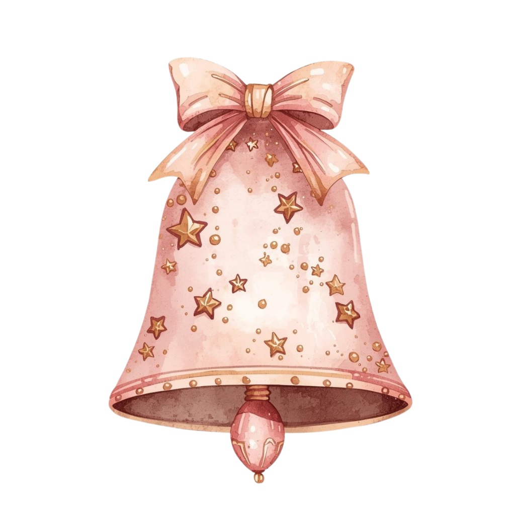 ふんわりピンクのクリスマス素材集 アンティーク×ナチュラル×水彩 Antique Pink Christmas Clipart