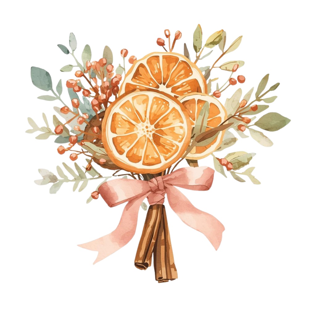 ふんわりピンクのクリスマス素材集 アンティーク×ナチュラル×水彩 Antique Pink Christmas Clipart