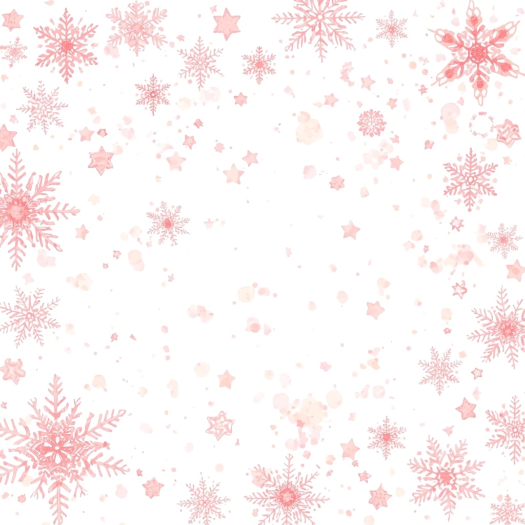 ふんわりピンクのクリスマス素材集 アンティーク×ナチュラル×水彩 Antique Pink Christmas Clipart