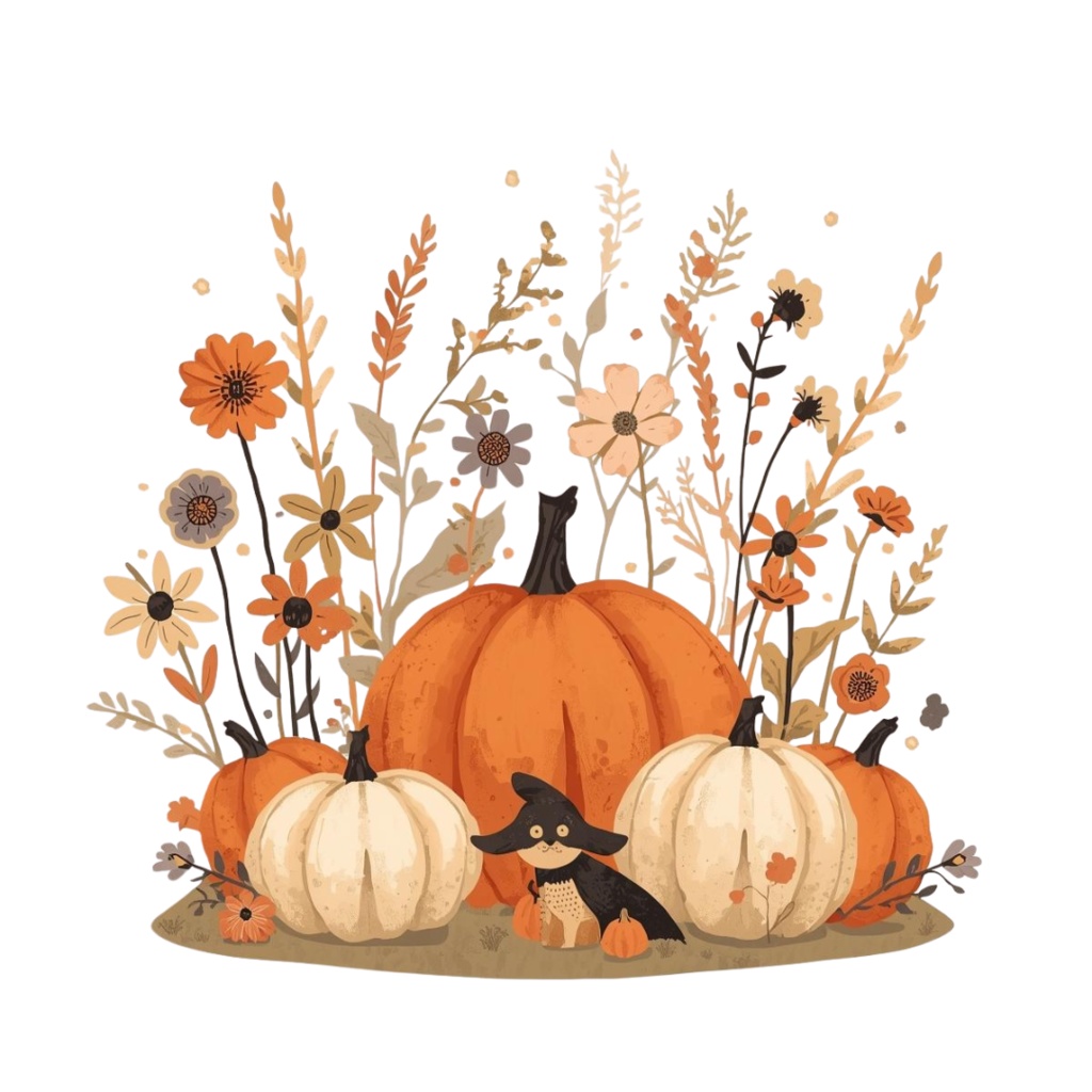 Halloween ClipArt Set|大人可愛いハロウィンクリップアート 40点セット(PNG・背景透過)