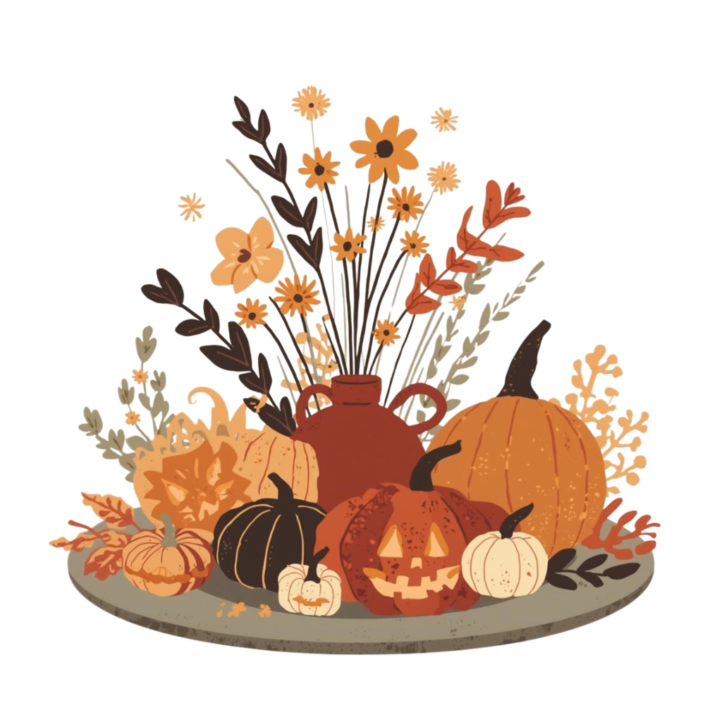 Halloween ClipArt Set|大人可愛いハロウィンクリップアート 40点セット(PNG・背景透過)