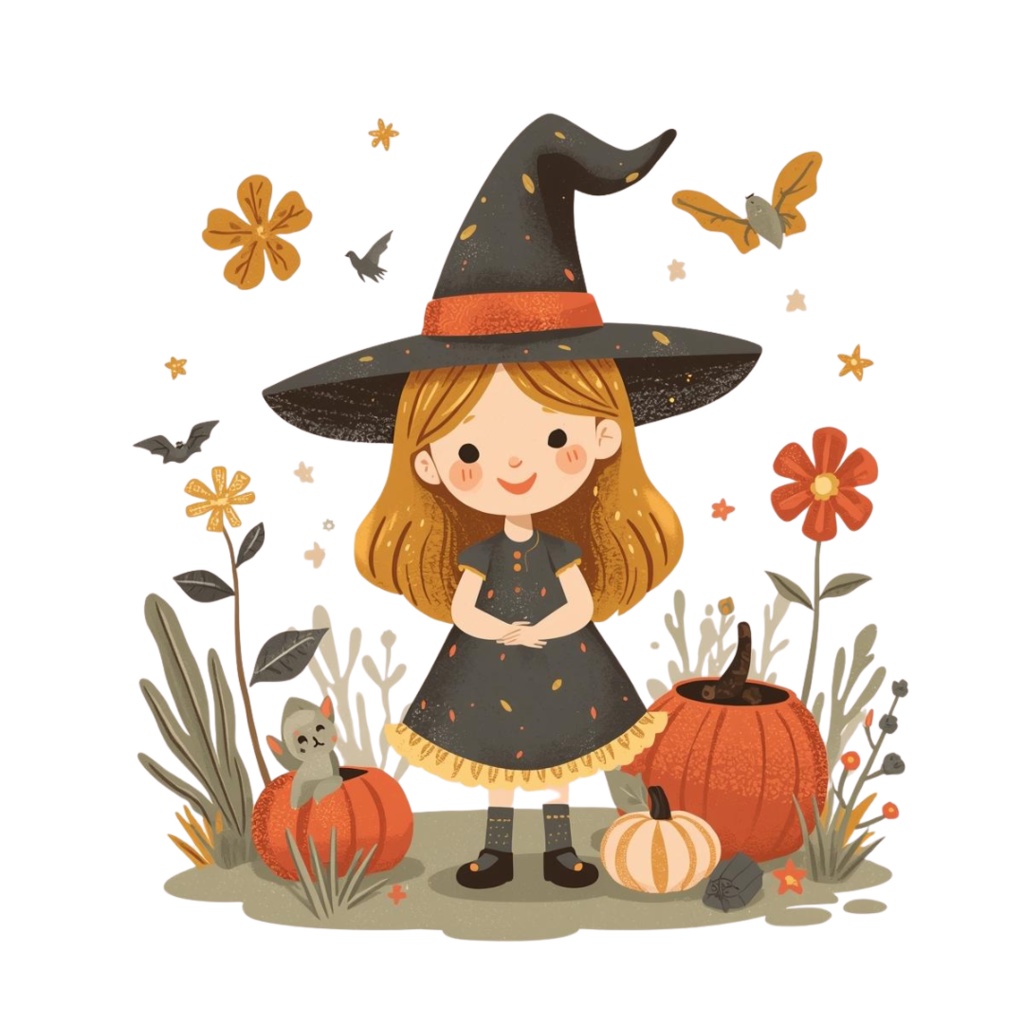 Halloween ClipArt Set|大人可愛いハロウィンクリップアート 40点セット(PNG・背景透過)