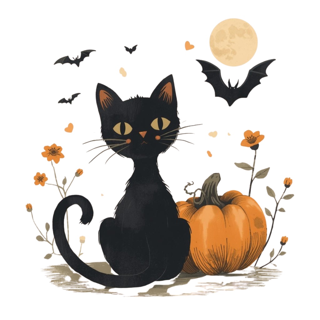 Halloween ClipArt Set|大人可愛いハロウィンクリップアート 40点セット(PNG・背景透過)