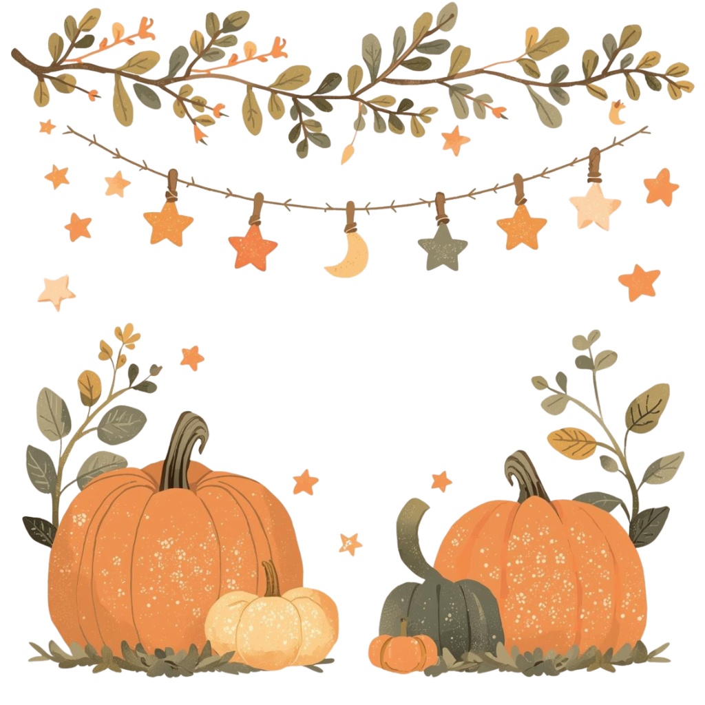 Halloween ClipArt Set|大人可愛いハロウィンクリップアート 40点セット(PNG・背景透過)