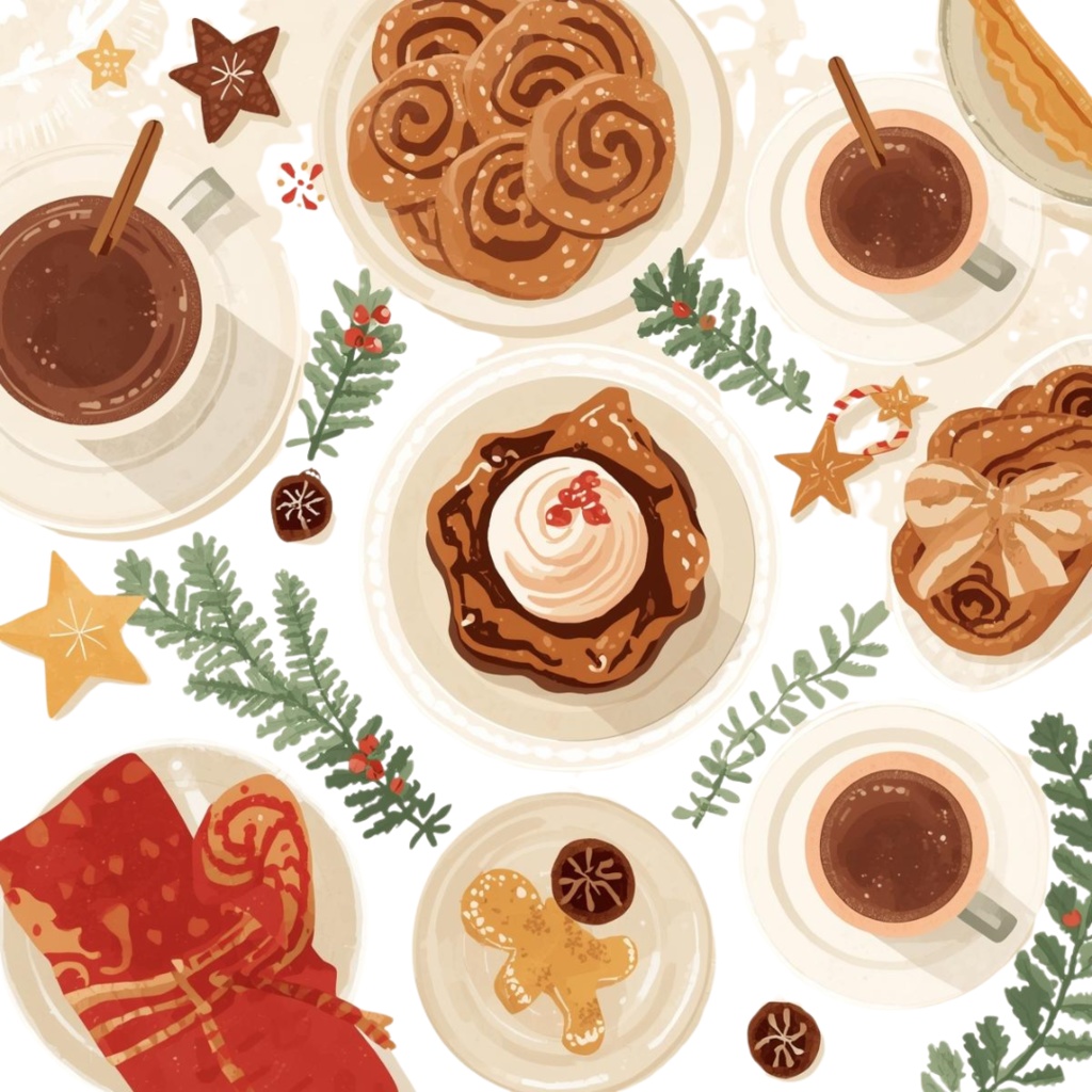 Christmas ClipArt Set|ナチュラルで大人可愛いクリスマスクリップアート20点セット(PNG・背景透過)