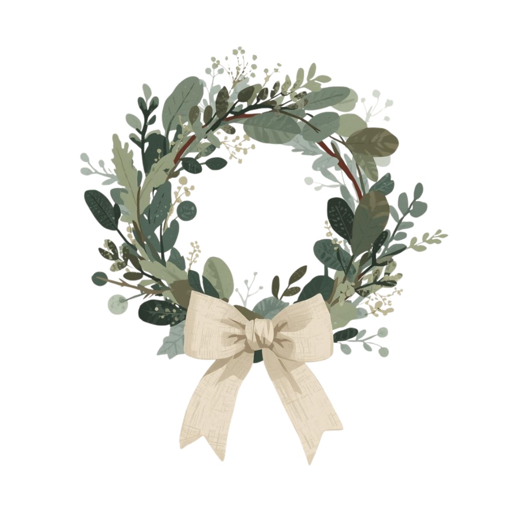 Christmas ClipArt Set|ナチュラルで大人可愛いクリスマスクリップアート20点セット(PNG・背景透過)