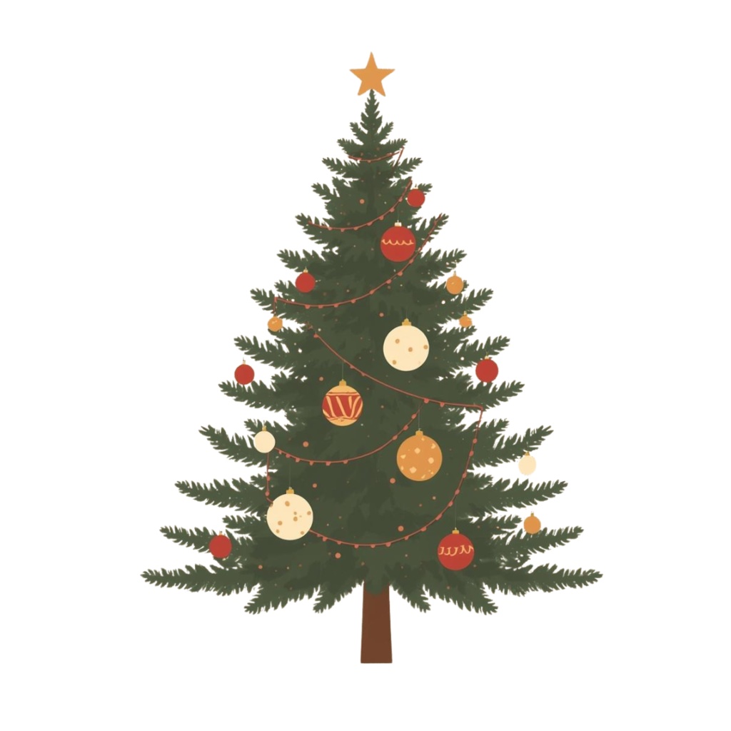 Christmas ClipArt Set|ナチュラルで大人可愛いクリスマスクリップアート20点セット(PNG・背景透過)