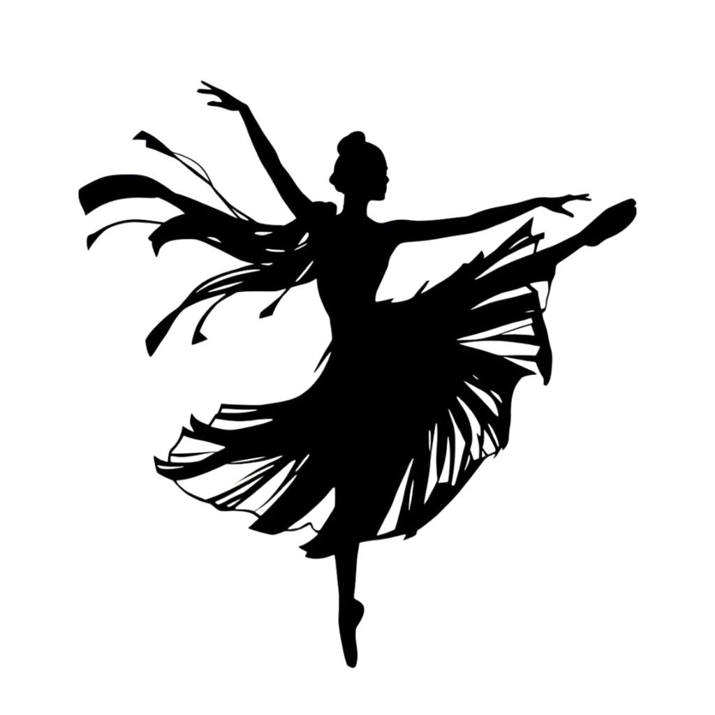 バレエ シルエット 素材集|エレガントなバレリーナ PNG 30枚セット