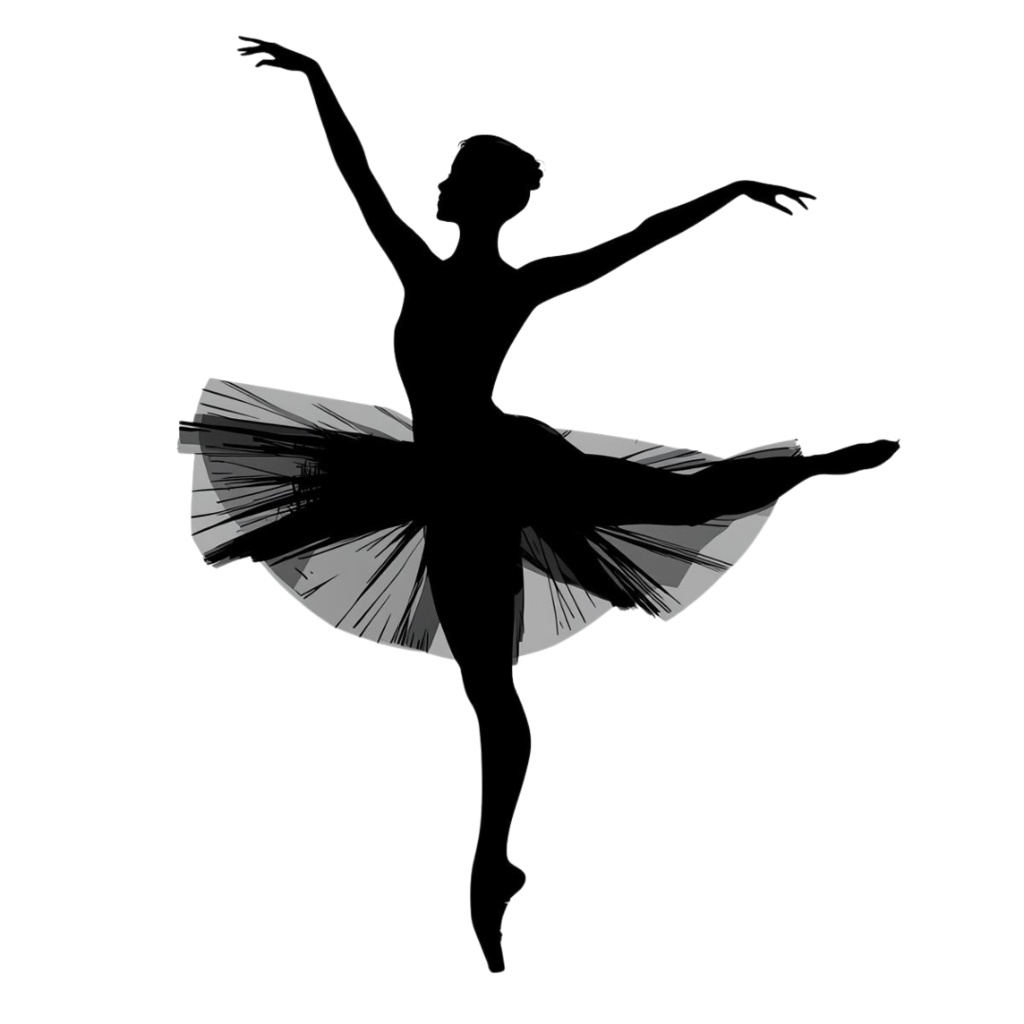 バレエ シルエット 素材集|エレガントなバレリーナ PNG 30枚セット