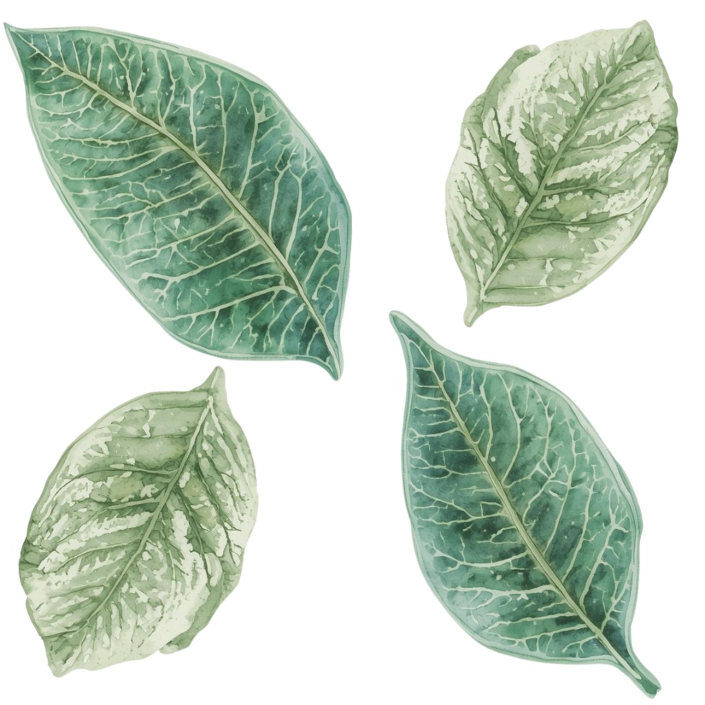 Natural Leaf & Acorn Clipart Set(ナチュラルリーフ&どんぐり素材集)20PNG