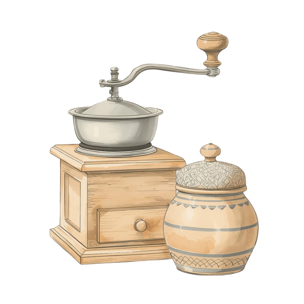 Antique Café ClipArt – 20 Vintage Coffee & Tea Illustrations (PNG Download) (アンティークカフェ クリップアート 20点セット)