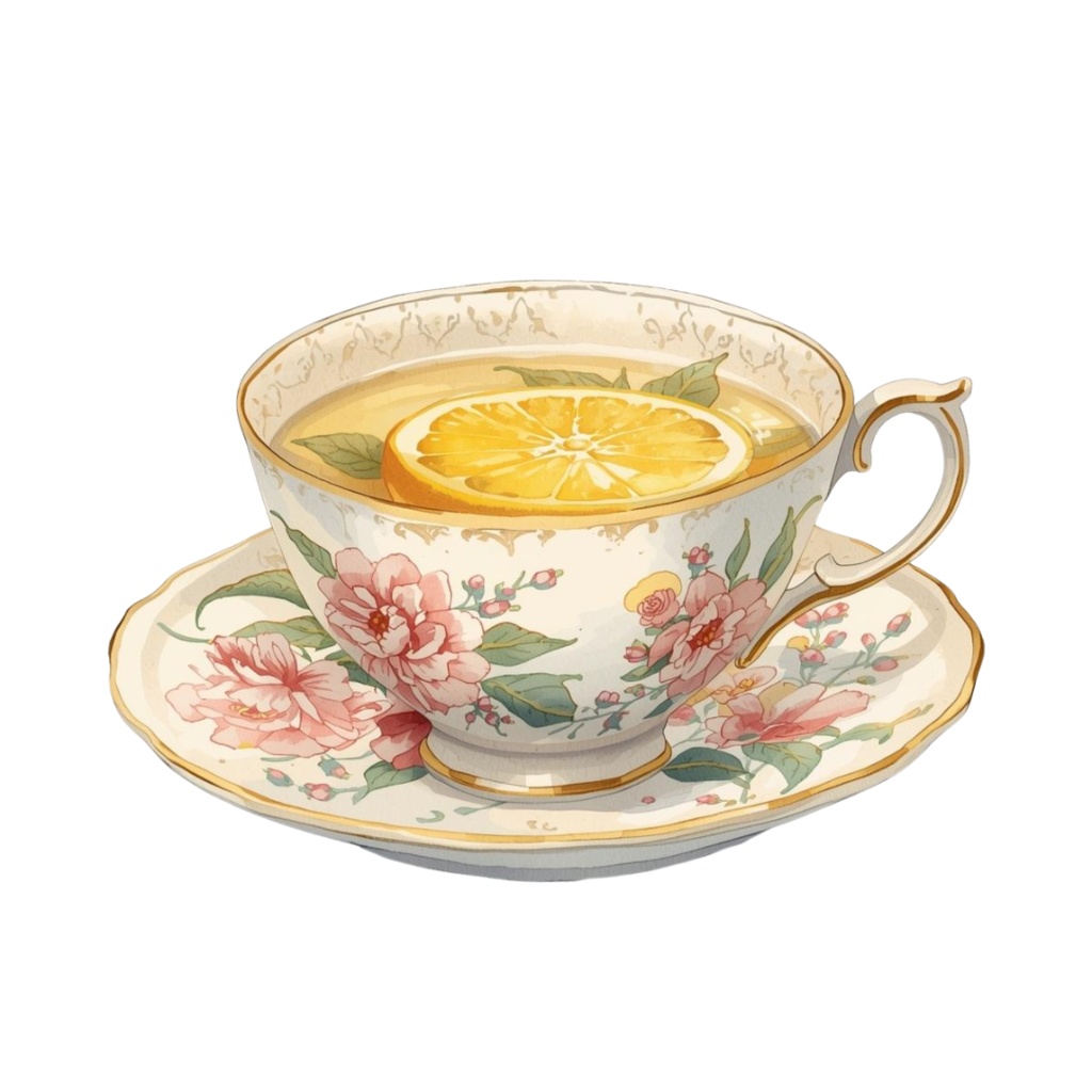 Antique Café ClipArt – 20 Vintage Coffee & Tea Illustrations (PNG Download) (アンティークカフェ クリップアート 20点セット)