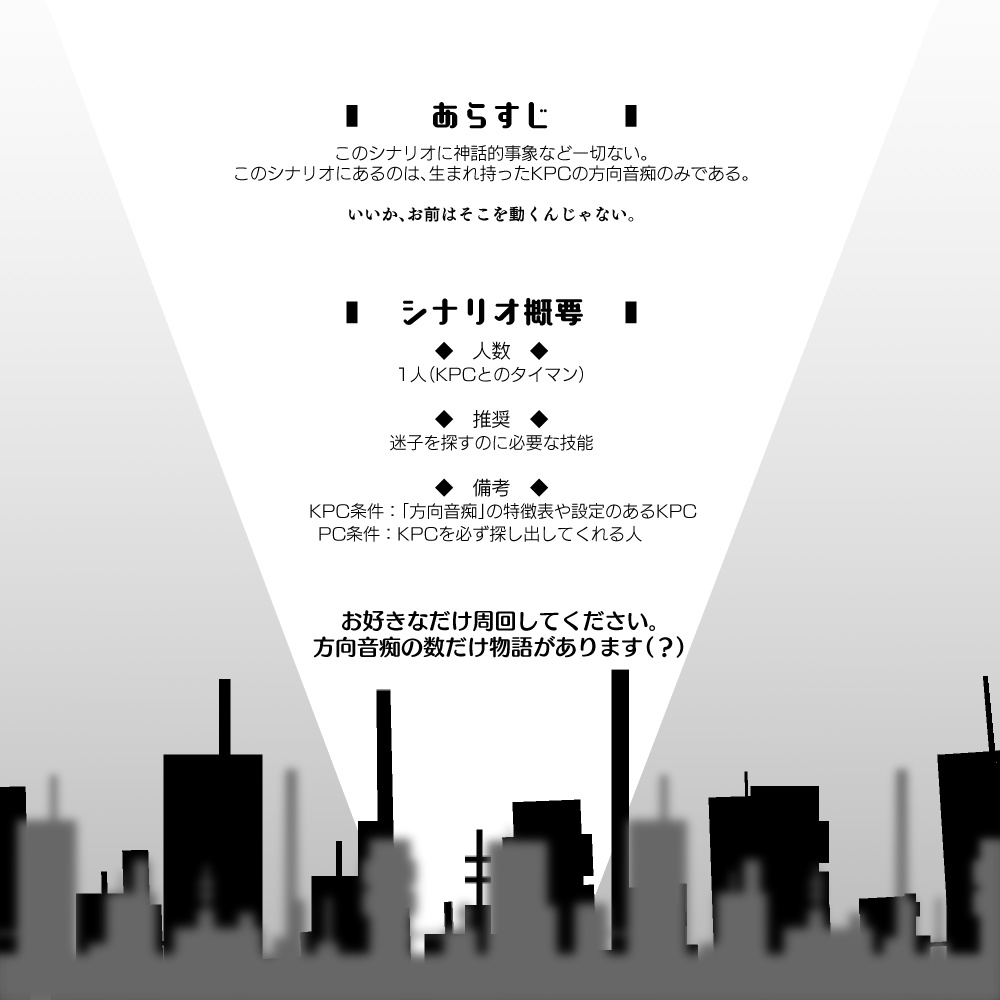 【CoC】あいつ何処に行った!?【タイマン】