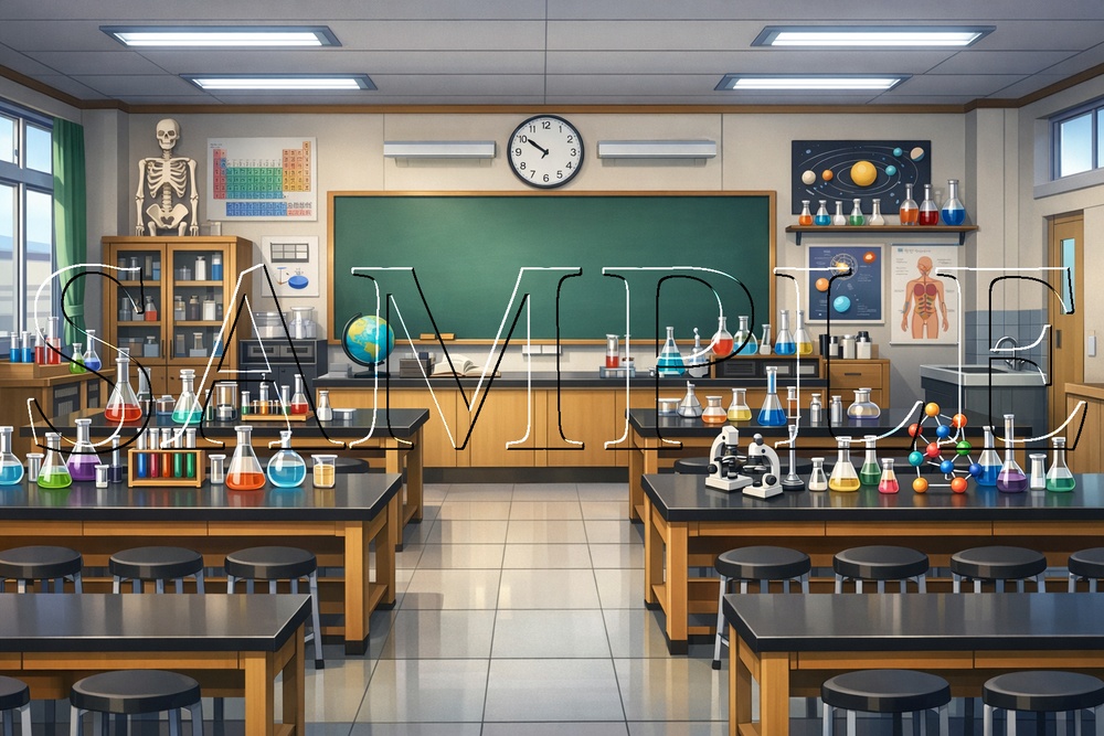【フリー背景素材】『色んな科学室』/全6部屋・23枚/商用利用OK!クレジット表記不要!/自由に加工OK!